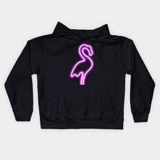 Neon Pink Flamingo Kids Hoodie